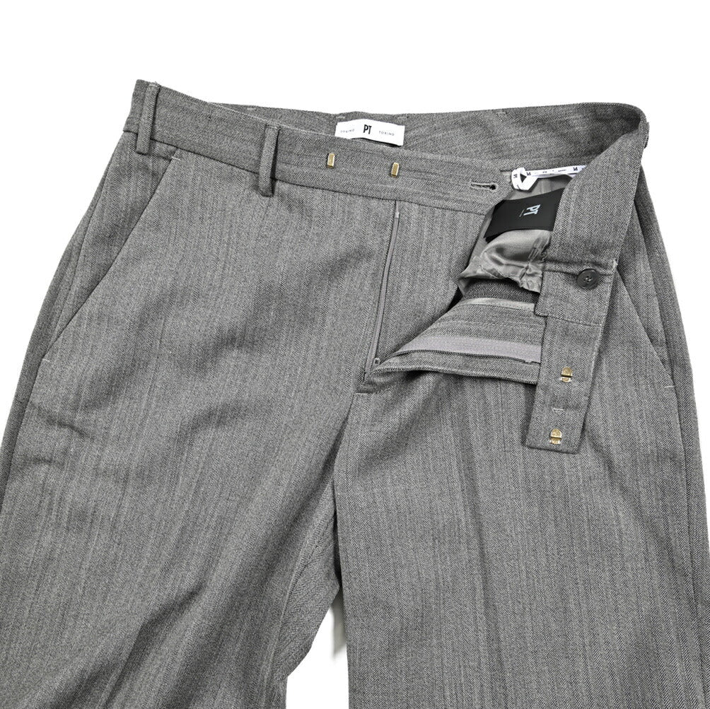 【レディース】PT TORINO EMMA ヴァージンウール100% ヘリンボーンパンツ｜430886-40｜GUARDAROBA MILANO OFFICIAL STORE