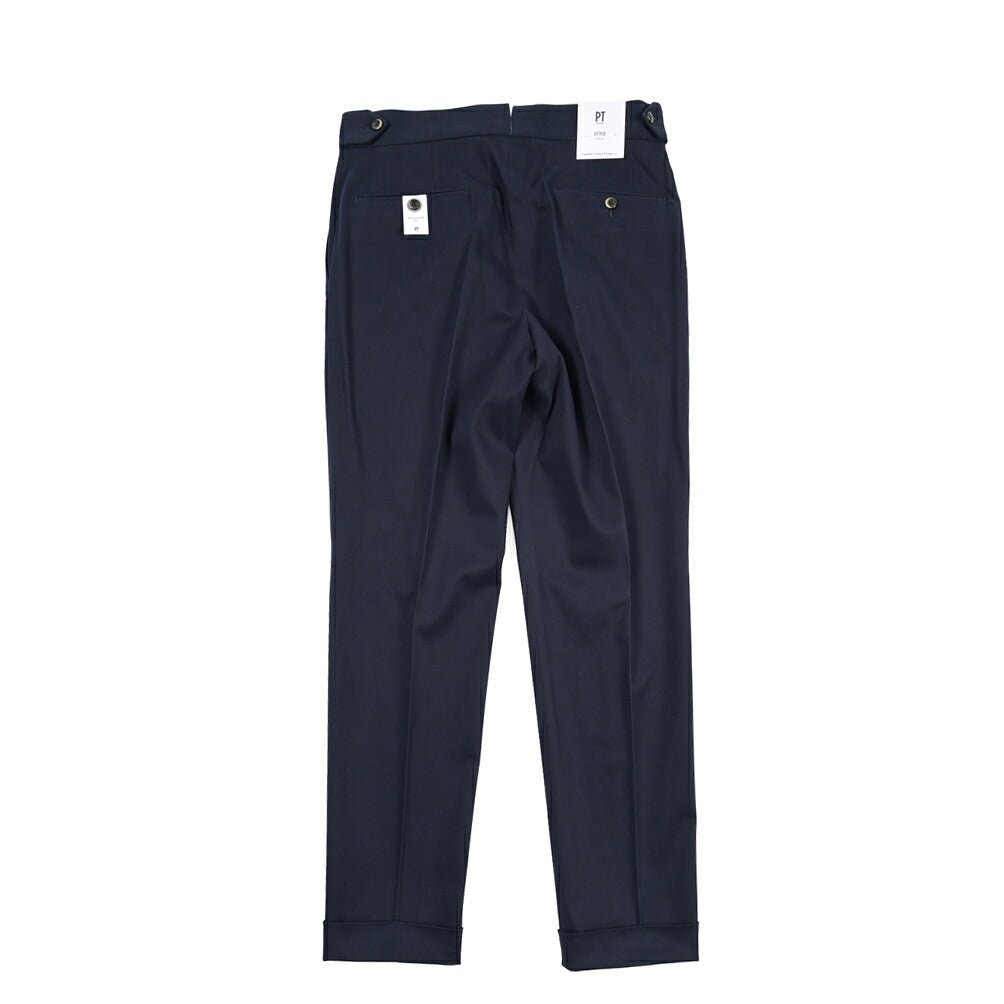 PT TORINO “GENTLEMAN FIT” カシミヤ混コットン グルカパンツ ネイビー 48 | GUARDAROBA MILANO OFFICIAL STORE