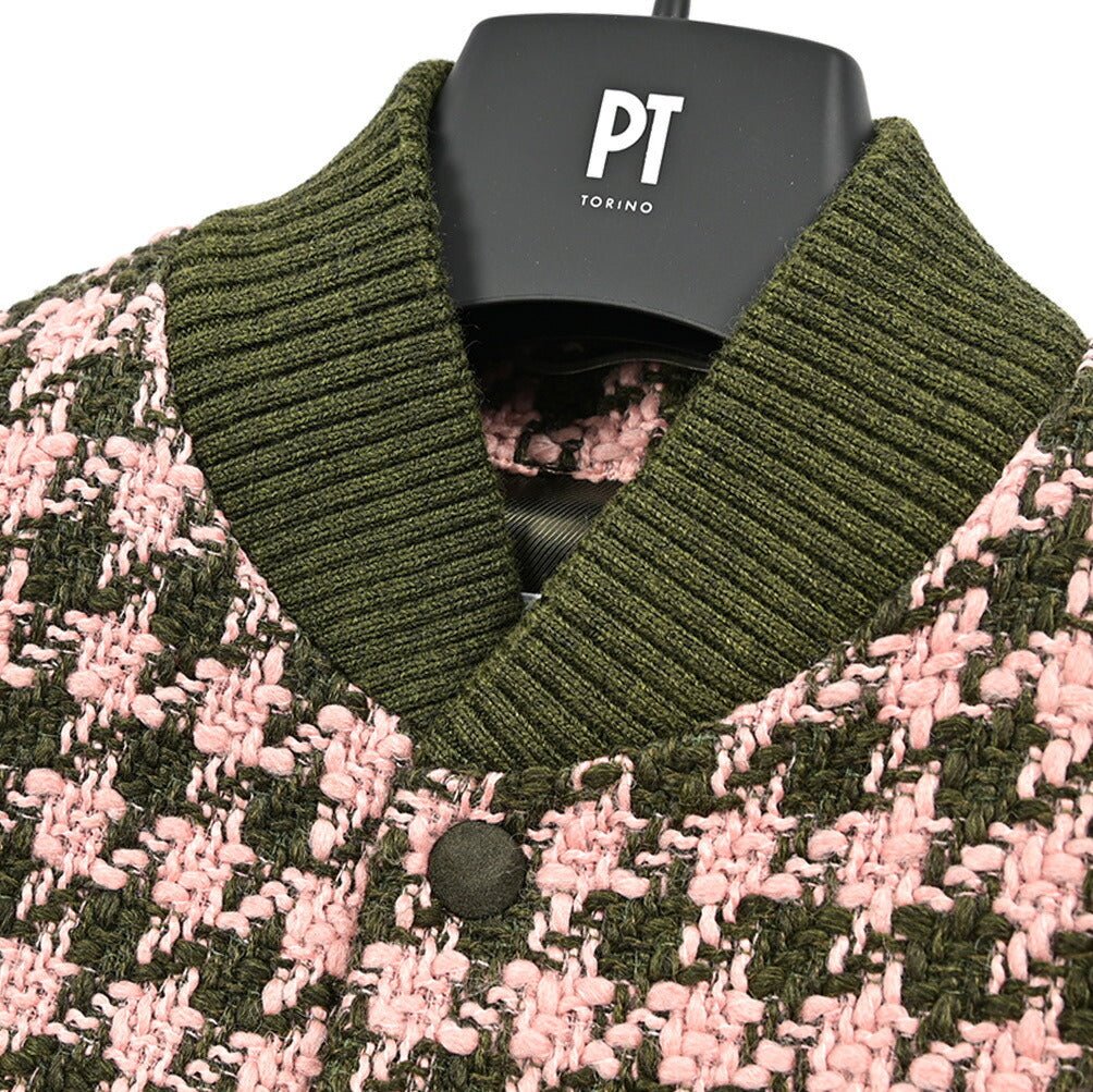 PT TORINO ウール混 中綿ニットブルゾン MA - 1｜430403-48｜GUARDAROBA MILANO OFFICIAL STORE