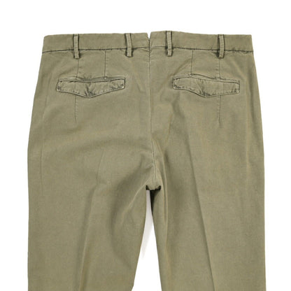 PT TORINO “MASTER FIT” リヨセル混コットン ノータックパンツ カーキグリーン 46 | GUARDAROBA MILANO OFFICIAL STORE