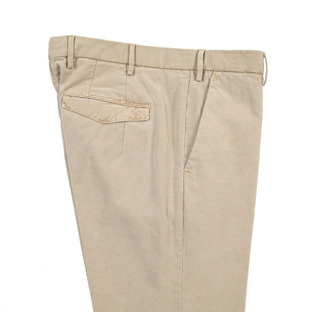 PT TORINO “MASTER FIT” リヨセル混コットン ノータックパンツ ベージュ 48 | GUARDAROBA MILANO OFFICIAL STORE