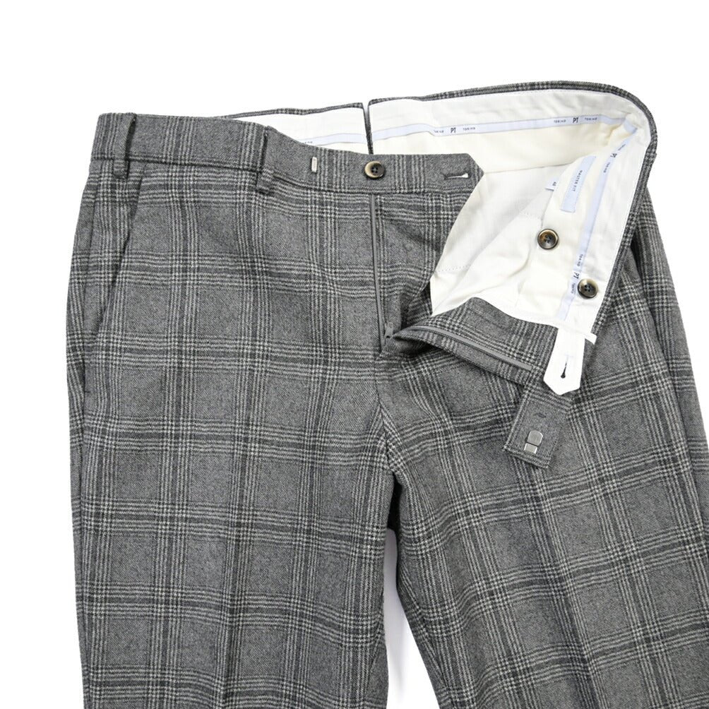 PT TORINO “MASTER FIT” SUPER 100's ヴァージンウール100% ノータックスラックス グレー 48 | GUARDAROBA MILANO OFFICIAL STORE