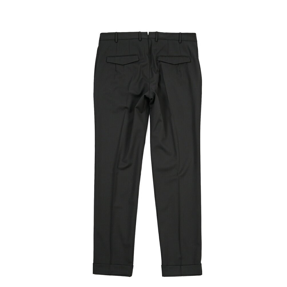PT TORINO “MASTER FIT” 高機能ストレッチウール ワンタックスラックス / TECHNO WASHABLE WOOL ブラック 48 | GUARDAROBA MILANO OFFICIAL STORE