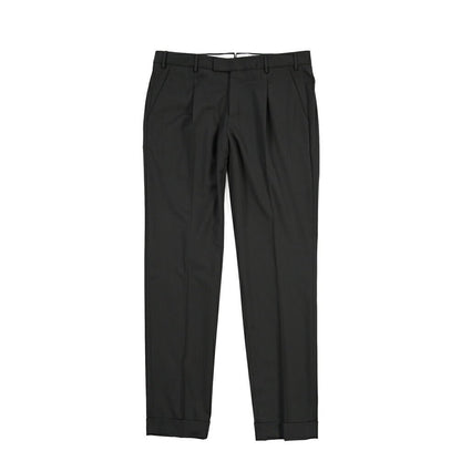 PT TORINO “MASTER FIT” 高機能ストレッチウール ワンタックスラックス / TECHNO WASHABLE WOOL ブラック 48 | GUARDAROBA MILANO OFFICIAL STORE