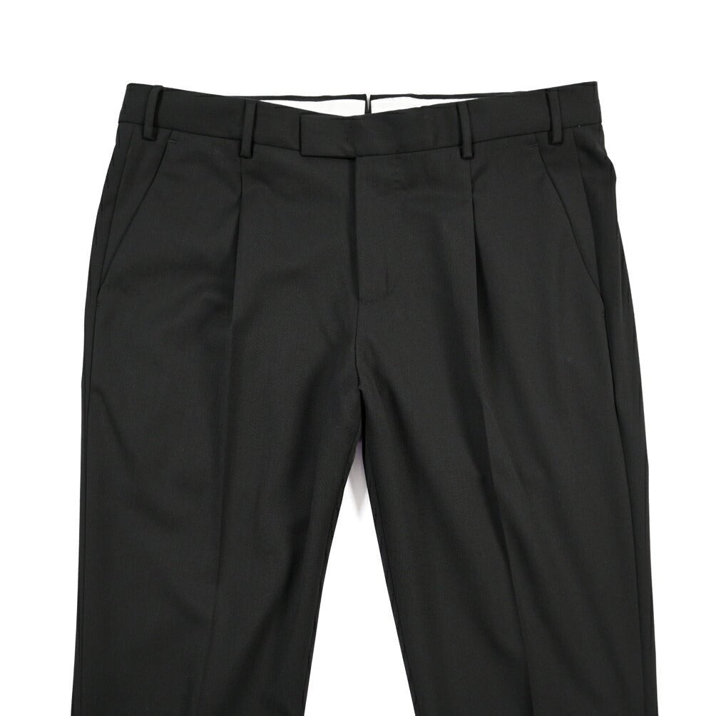 PT TORINO “MASTER FIT” 高機能ストレッチウール ワンタックスラックス / TECHNO WASHABLE WOOL ブラック 48 | GUARDAROBA MILANO OFFICIAL STORE