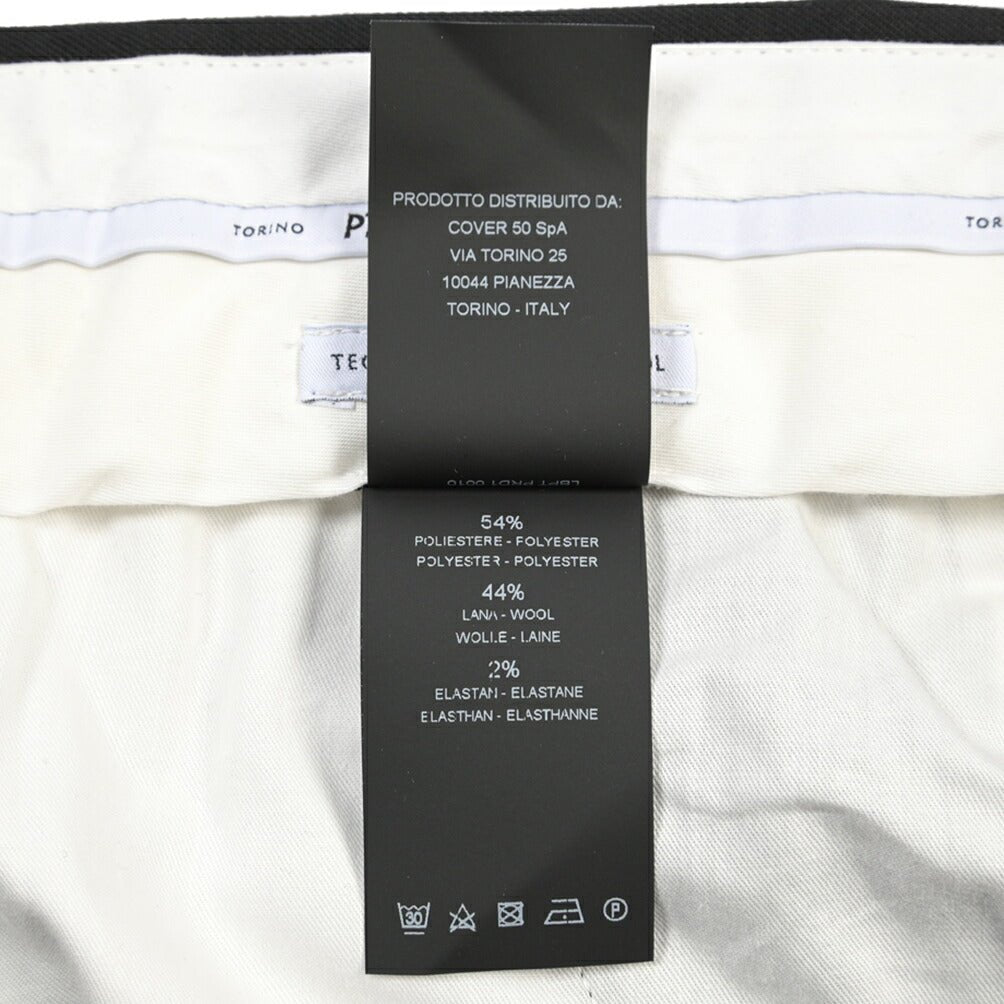 PT TORINO “MASTER FIT” 高機能ストレッチウール ワンタックスラックス / TECHNO WASHABLE WOOL ブラック 48 | GUARDAROBA MILANO OFFICIAL STORE