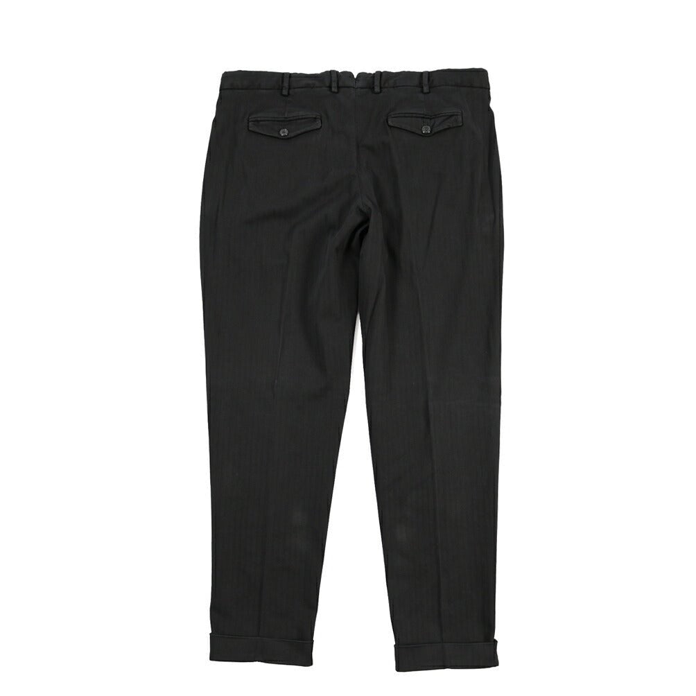 PT TORINO “REBEL FIT” ストレッチコットン ワンタックパンツ ブラック 52 | GUARDAROBA MILANO OFFICIAL STORE
