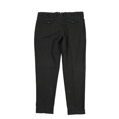 PT TORINO “REBEL FIT” ストレッチコットン ワンタックパンツ ブラック 52 | GUARDAROBA MILANO OFFICIAL STORE