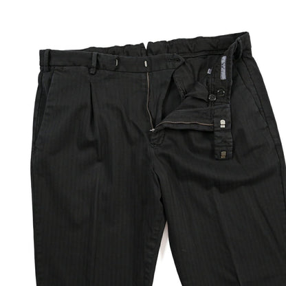 PT TORINO “REBEL FIT” ストレッチコットン ワンタックパンツ ブラック 52 | GUARDAROBA MILANO OFFICIAL STORE