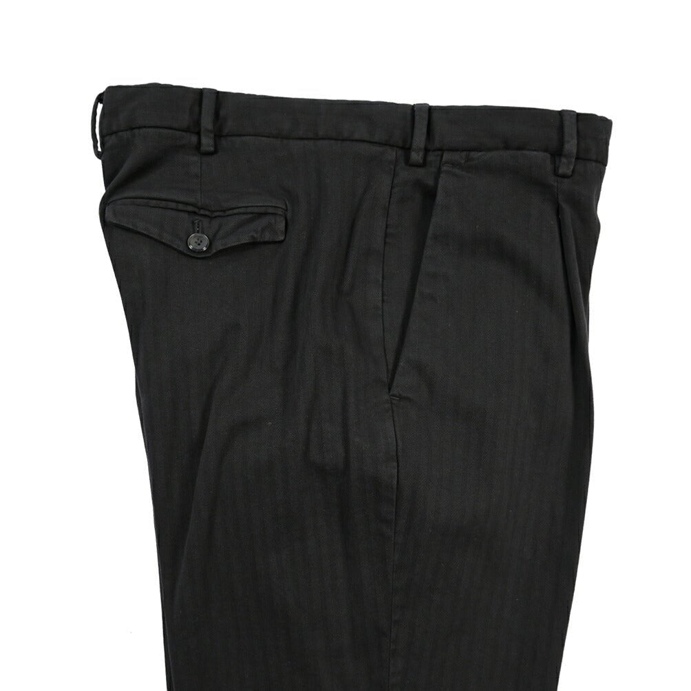 PT TORINO “REBEL FIT” ストレッチコットン ワンタックパンツ ブラック 52 | GUARDAROBA MILANO OFFICIAL STORE