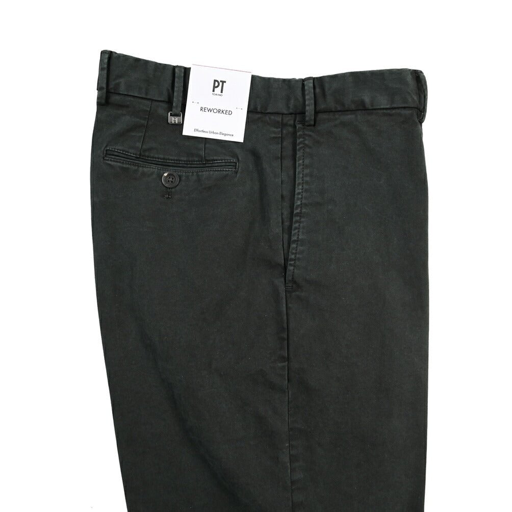 PT TORINO ReWorked “MADS” ストレッチコットン ノータックチノパンツ ブラック 48 | GUARDAROBA MILANO OFFICIAL STORE