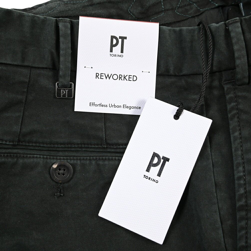 PT TORINO ReWorked “MADS” ストレッチコットン ノータックチノパンツ ブラック 48 | GUARDAROBA MILANO OFFICIAL STORE