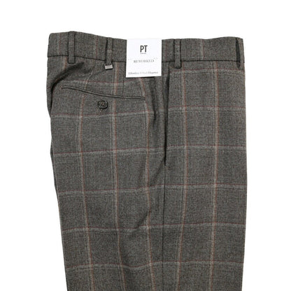 PT TORINO ReWorked “MADS CARROT FIT” ヴァージンウール100% ノータックスラックス ブラウン 48 | GUARDAROBA MILANO OFFICIAL STORE