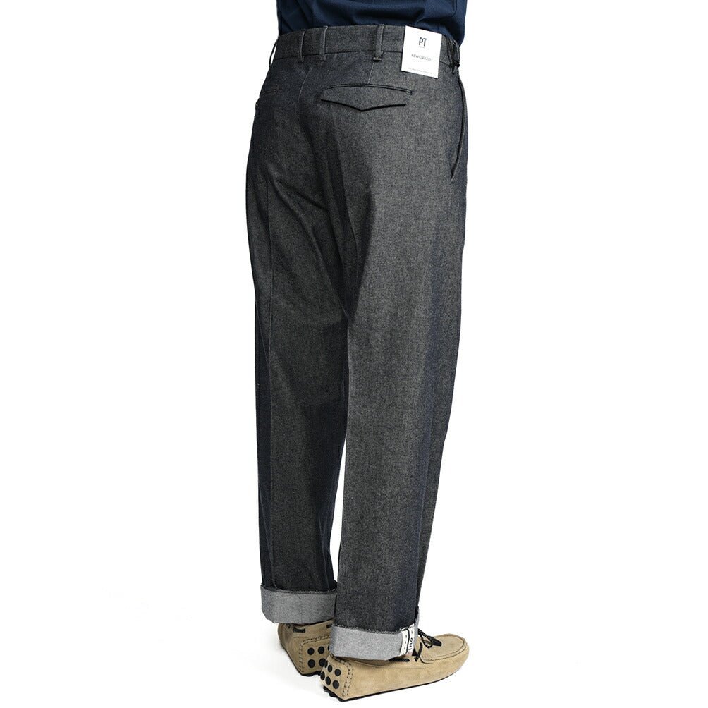 PT TORINO ReWorked "MICHAEL" コットン100% デニムスラックス ネイビー 48 | GUARDAROBA MILANO OFFICIAL STORE