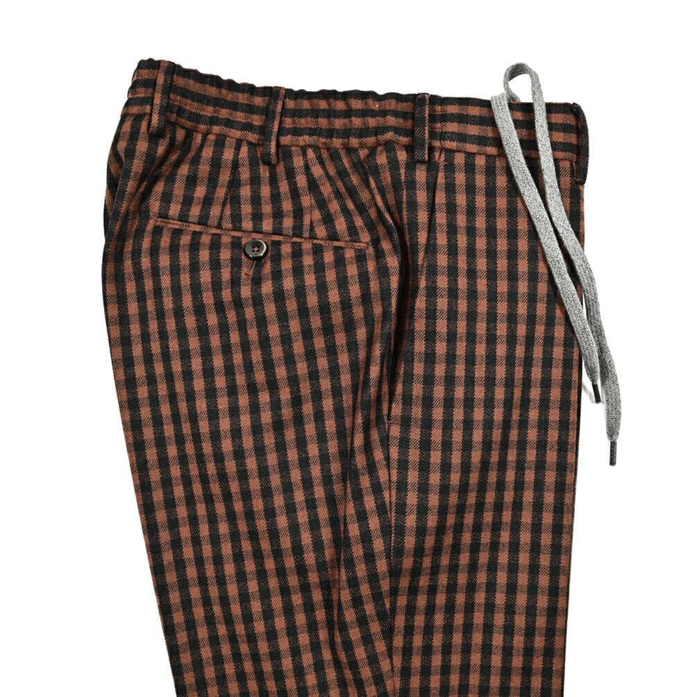 PT TORINO "SLIM FIT" ウールコットン ドローコードノータックスラックス｜414995-46｜GUARDAROBA MILANO OFFICIAL STORE