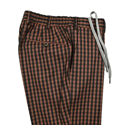 PT TORINO "SLIM FIT" ウールコットン ドローコードノータックスラックス｜414995-46｜GUARDAROBA MILANO OFFICIAL STORE