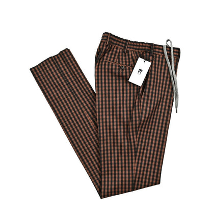 PT TORINO "SLIM FIT" ウールコットン ドローコードノータックスラックス｜414995-46｜GUARDAROBA MILANO OFFICIAL STORE