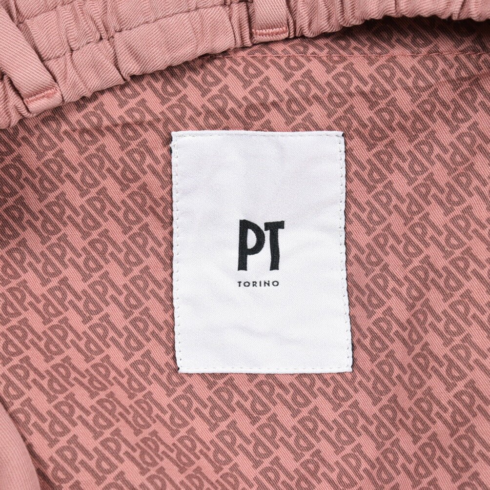 PT TORINO "SLIM FIT" リヨセル混 ノータックスリムパンツ ピンク 48 | GUARDAROBA MILANO OFFICIAL STORE