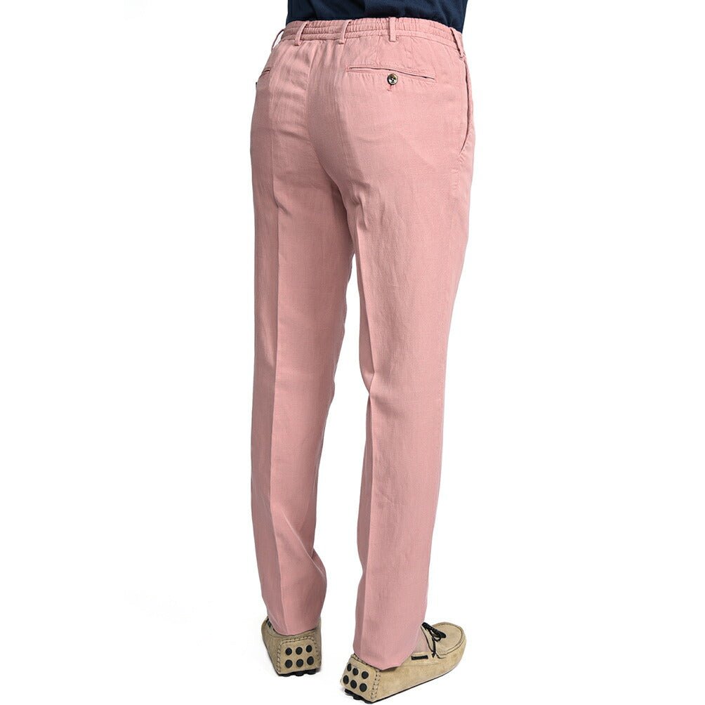 PT TORINO "SLIM FIT" リヨセル混 ノータックスリムパンツ ピンク 48 | GUARDAROBA MILANO OFFICIAL STORE