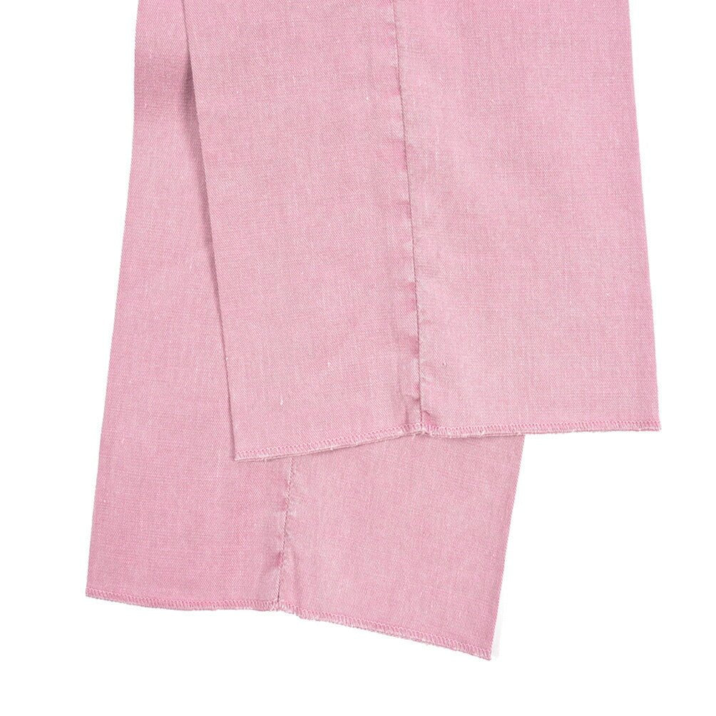 PT TORINO "SLIM FIT" リネン混 ドローコード付きノータックスリムパンツ ピンク 52 | GUARDAROBA MILANO OFFICIAL STORE