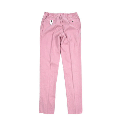 PT TORINO "SLIM FIT" リネン混 ドローコード付きノータックスリムパンツ ピンク 52 | GUARDAROBA MILANO OFFICIAL STORE