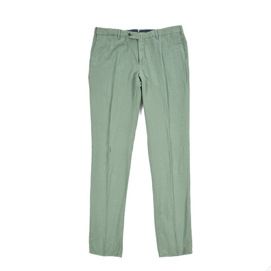 PT TORINO "SLIM FIT" リネン混 ノータックスリムパンツ カーキグリーン 56 | GUARDAROBA MILANO OFFICIAL STORE