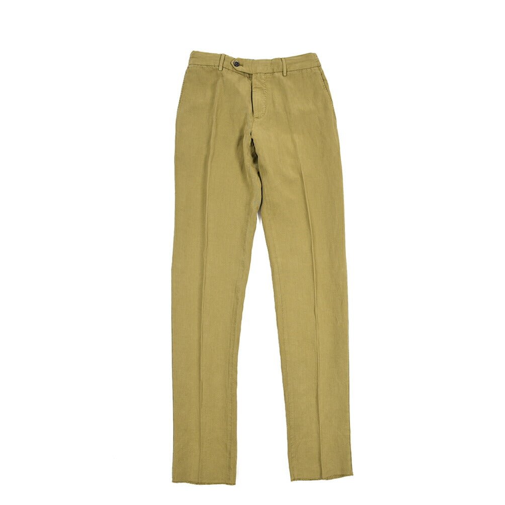PT TORINO "SLIM FIT" リヨセル混 ノータックスリムパンツ カーキグリーン 46 | GUARDAROBA MILANO OFFICIAL STORE