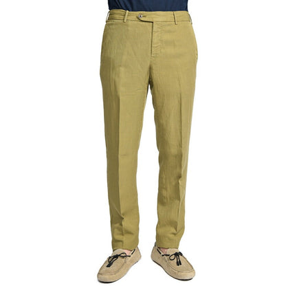 PT TORINO "SLIM FIT" リヨセル混 ノータックスリムパンツ カーキグリーン 46 | GUARDAROBA MILANO OFFICIAL STORE