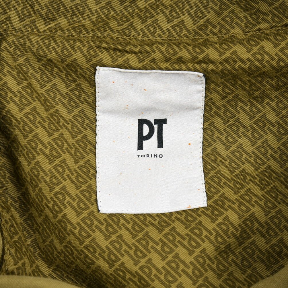 PT TORINO "SLIM FIT" リヨセル混 ノータックスリムパンツ カーキグリーン 46 | GUARDAROBA MILANO OFFICIAL STORE