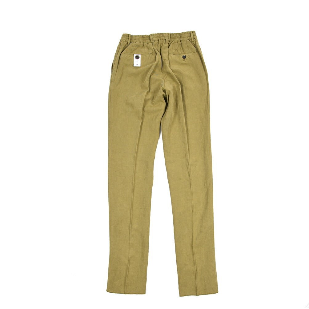 PT TORINO "SLIM FIT" リヨセル混 ノータックスリムパンツ カーキグリーン 46 | GUARDAROBA MILANO OFFICIAL STORE