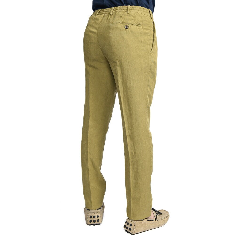 PT TORINO "SLIM FIT" リヨセル混 ノータックスリムパンツ カーキグリーン 46 | GUARDAROBA MILANO OFFICIAL STORE
