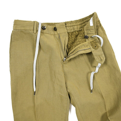 PT TORINO "SLIM FIT" リヨセル混 ノータックスリムパンツ カーキグリーン 46 | GUARDAROBA MILANO OFFICIAL STORE