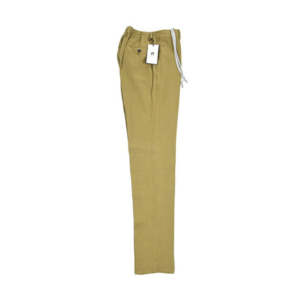 PT TORINO "SLIM FIT" リヨセル混 ノータックスリムパンツ カーキグリーン 46 | GUARDAROBA MILANO OFFICIAL STORE