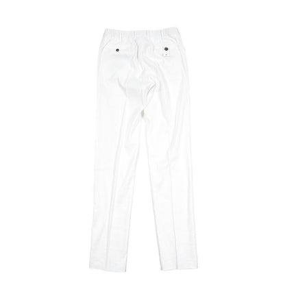 PT TORINO "SLIM FIT" リネン混 ドローコード付きノータックスリムパンツ ホワイト 48 | GUARDAROBA MILANO OFFICIAL STORE