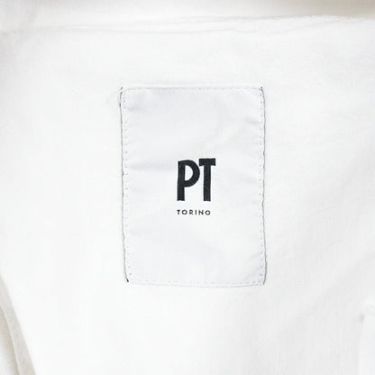 PT TORINO "SLIM FIT" リネン混 ドローコード付きノータックスリムパンツ ホワイト 48 | GUARDAROBA MILANO OFFICIAL STORE