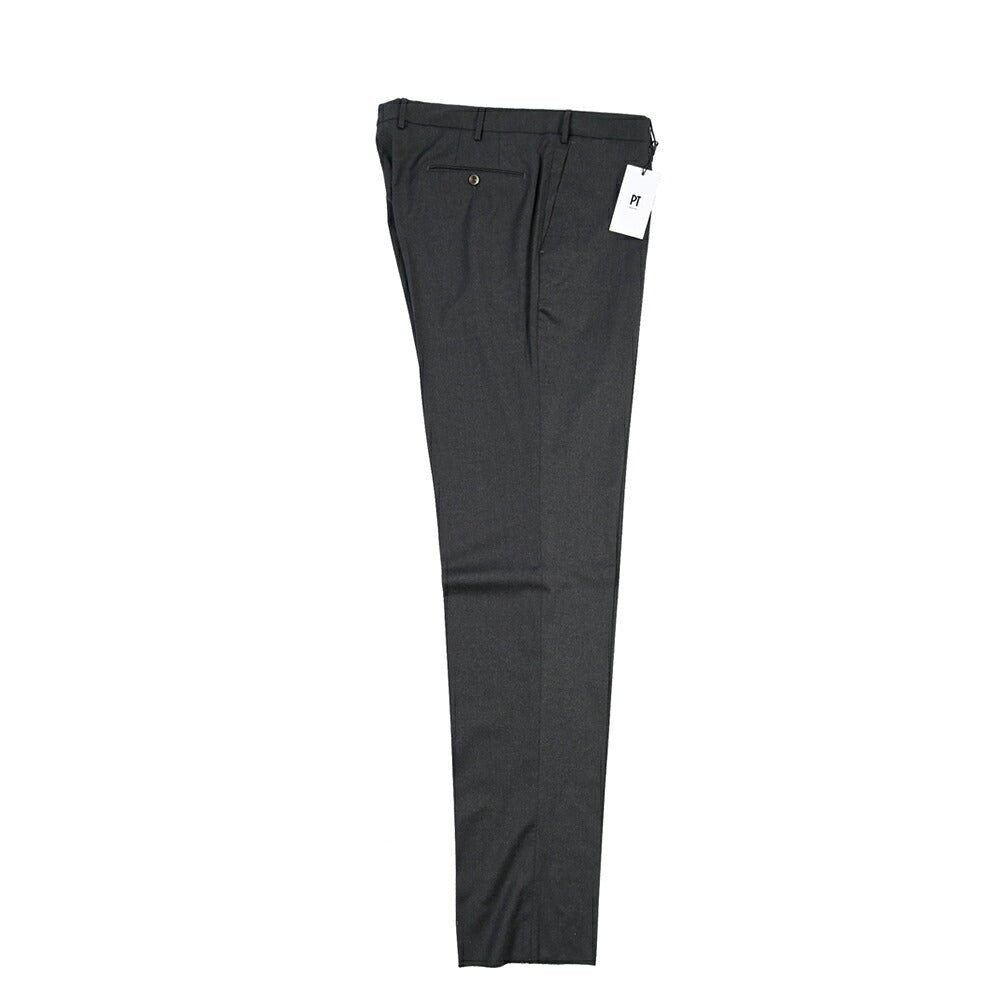 PT TORINO “SLIM FIT” ストレッチウール ノータックスラックス ダークグレー 56 | GUARDAROBA MILANO OFFICIAL STORE
