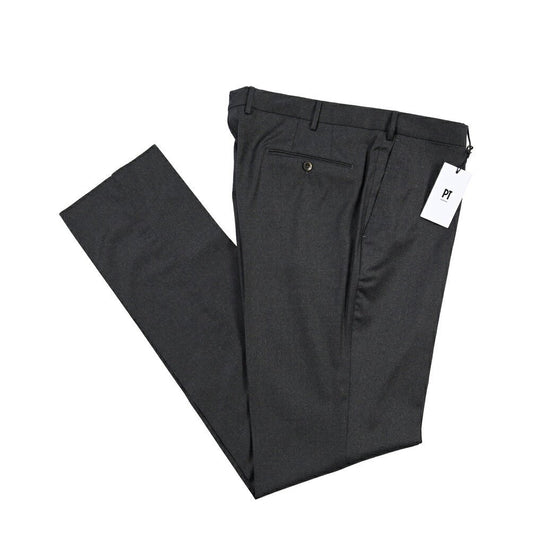PT TORINO “SLIM FIT” ストレッチウール ノータックスラックス ダークグレー 56 | GUARDAROBA MILANO OFFICIAL STORE