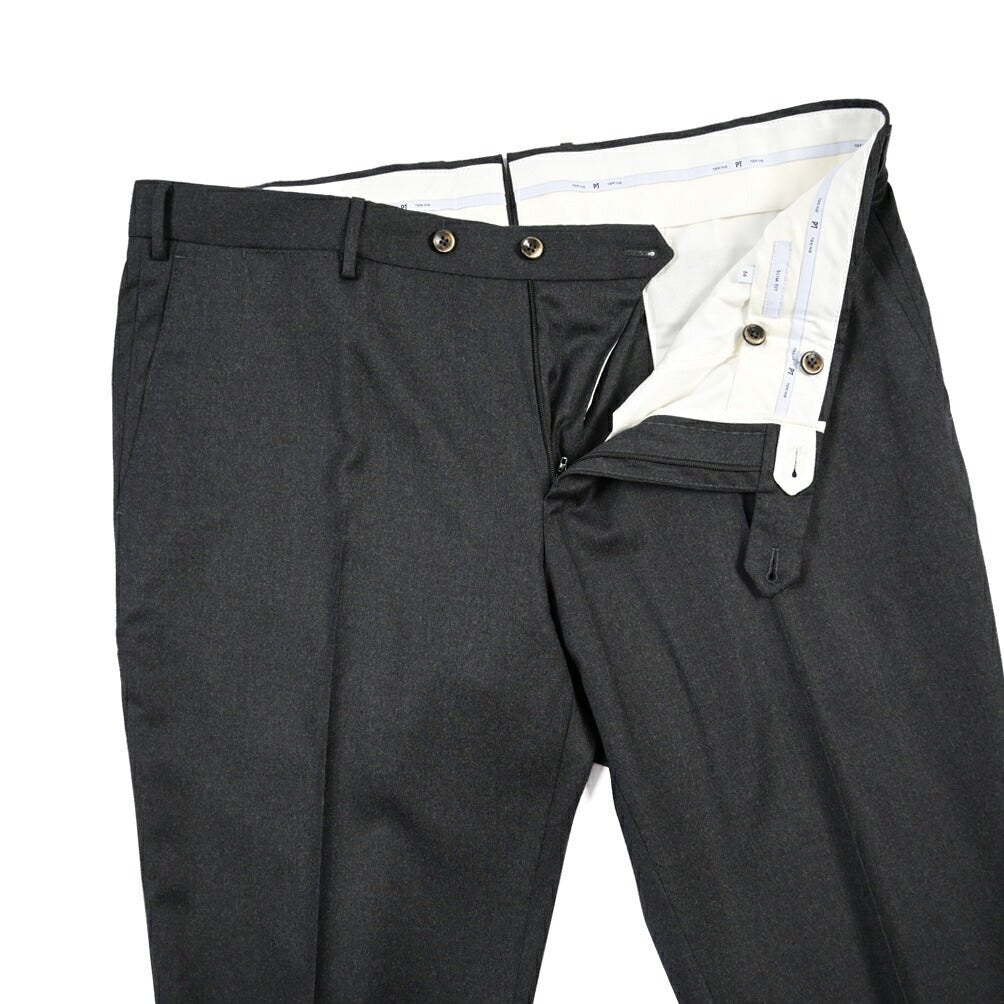 PT TORINO “SLIM FIT” ストレッチウール ノータックスラックス ダークグレー 56 | GUARDAROBA MILANO OFFICIAL STORE