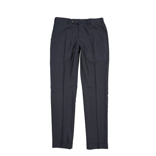 PT TORINO “SLIM FIT” シルクカシミヤ混ウール ノータックスラックス ネイビー 48 | GUARDAROBA MILANO OFFICIAL STORE