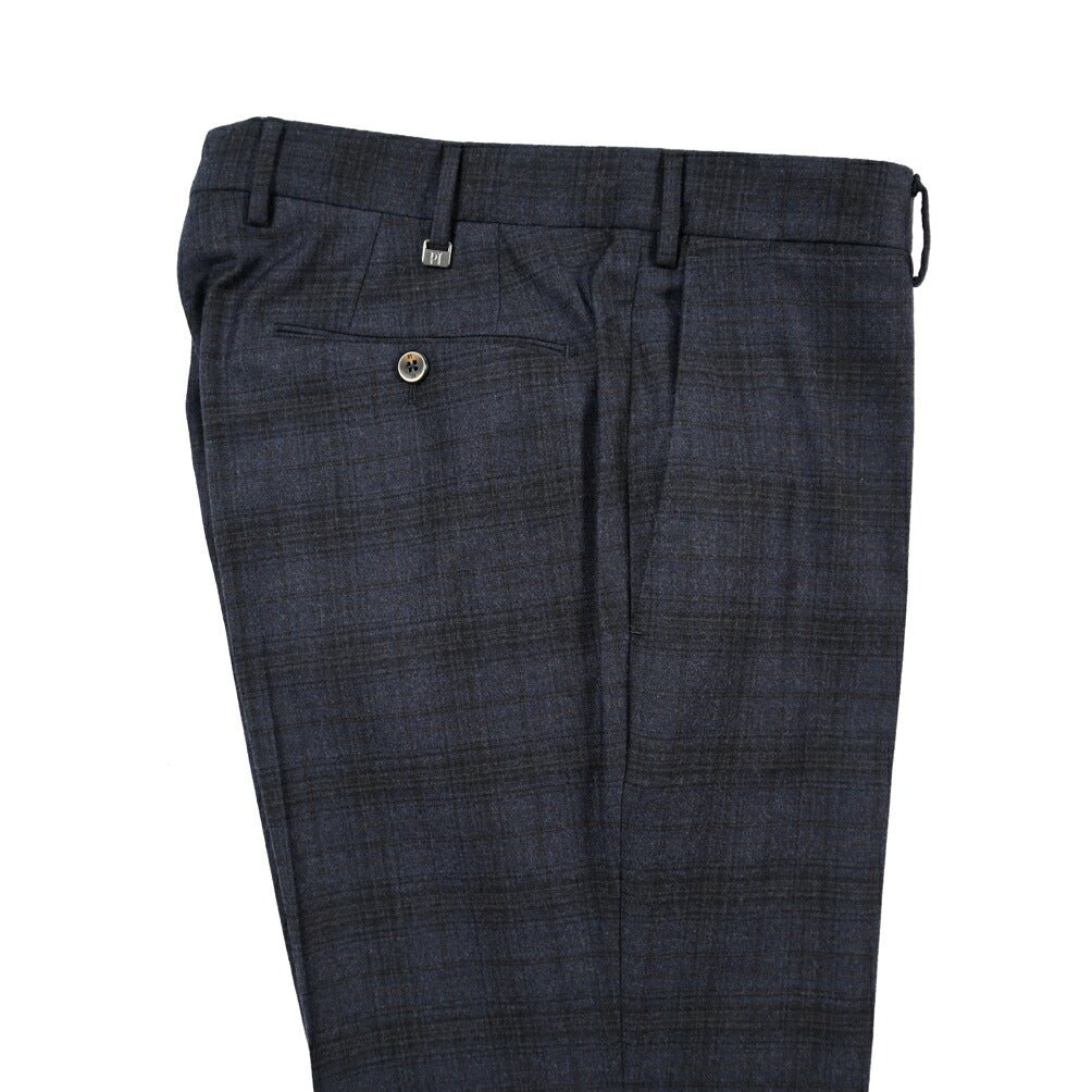 PT TORINO “SLIM FIT” ストレッチウール ノータックスラックス ネイビー 48 | GUARDAROBA MILANO OFFICIAL STORE