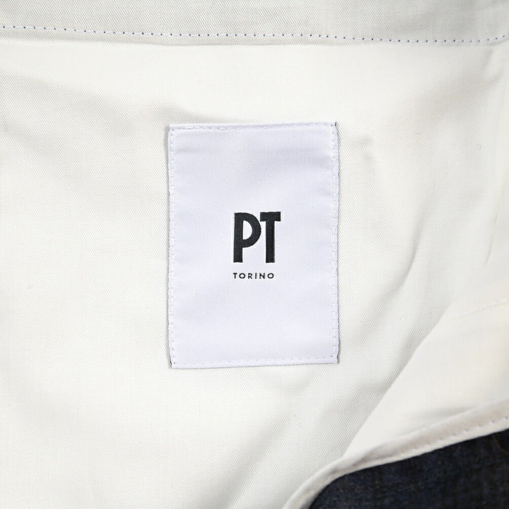 PT TORINO “SLIM FIT” ストレッチウール ノータックスラックス ネイビー 48 | GUARDAROBA MILANO OFFICIAL STORE