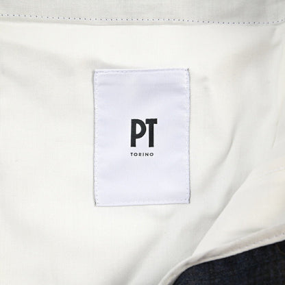 PT TORINO “SLIM FIT” ストレッチウール ノータックスラックス ネイビー 48 | GUARDAROBA MILANO OFFICIAL STORE