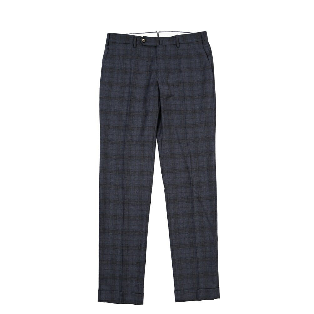 PT TORINO “SLIM FIT” ストレッチウール ノータックスラックス ネイビー 48 | GUARDAROBA MILANO OFFICIAL STORE