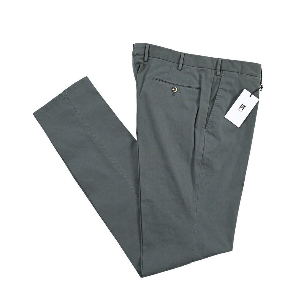 PT TORINO “SLIM FIT” ストレッチコットン ノータックパンツ グレー 52 | GUARDAROBA MILANO OFFICIAL STORE