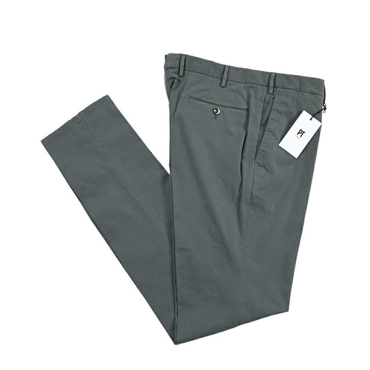 PT TORINO “SLIM FIT” ストレッチコットン ノータックパンツ グレー 52 | GUARDAROBA MILANO OFFICIAL STORE