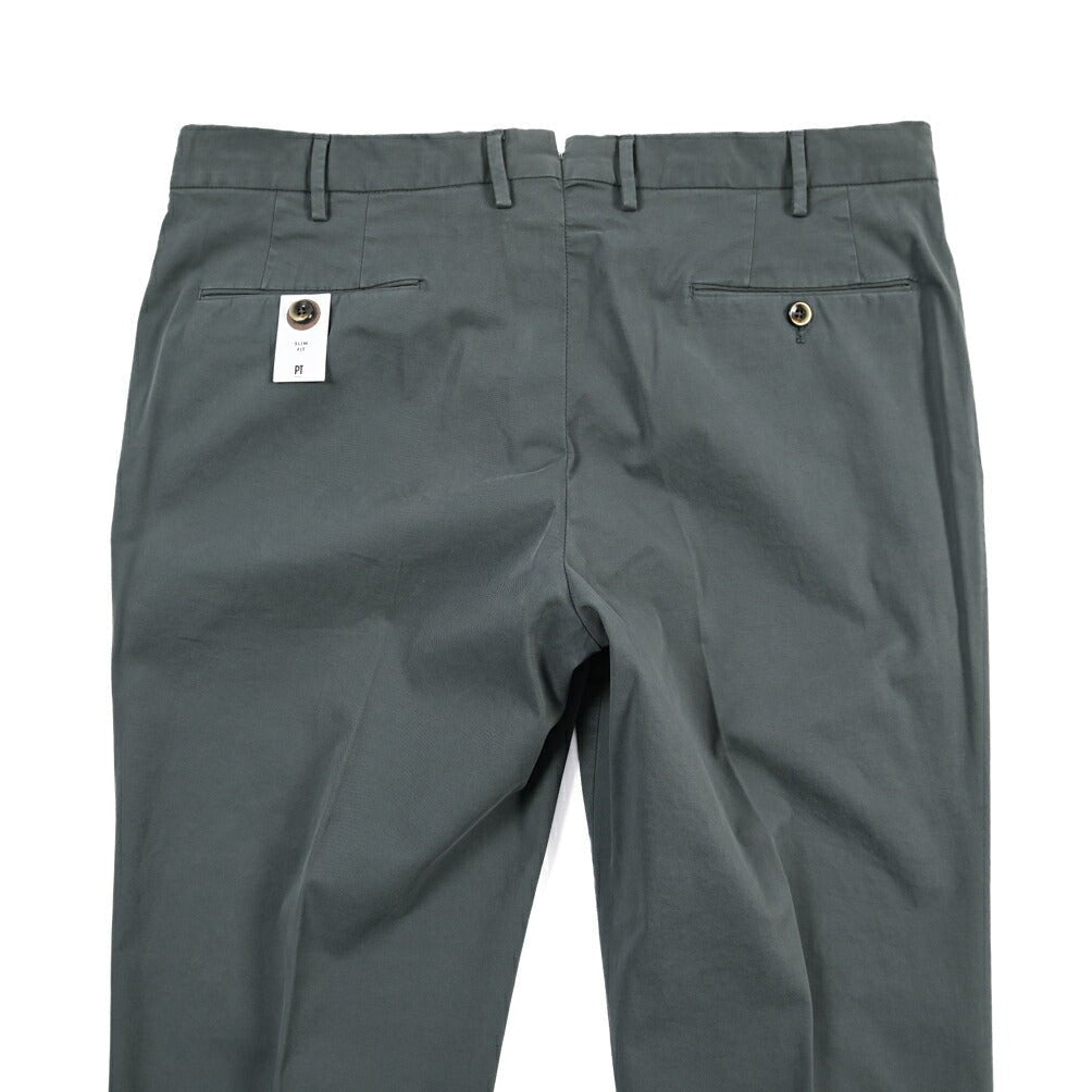 PT TORINO “SLIM FIT” ストレッチコットン ノータックパンツ グレー 52 | GUARDAROBA MILANO OFFICIAL STORE