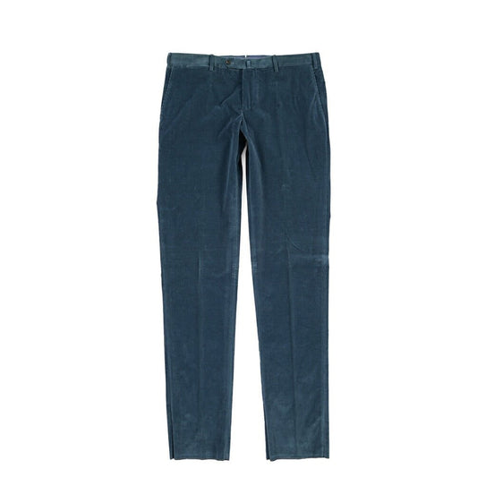 PT TORINO “SLIM FIT” ストレッチコットン 細畝コーデュロイパンツ ブルー(孔雀色) 52 | GUARDAROBA MILANO OFFICIAL STORE