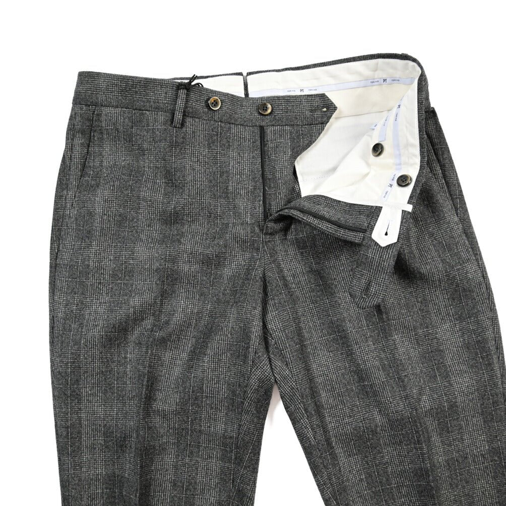 PT TORINO “SLIM FIT” SUPER 100's ヴァージンウール100% ノータックスラックス グレー 46 | GUARDAROBA MILANO OFFICIAL STORE