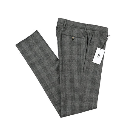 PT TORINO “SLIM FIT” SUPER 100's ヴァージンウール100% ノータックスラックス グレー 46 | GUARDAROBA MILANO OFFICIAL STORE