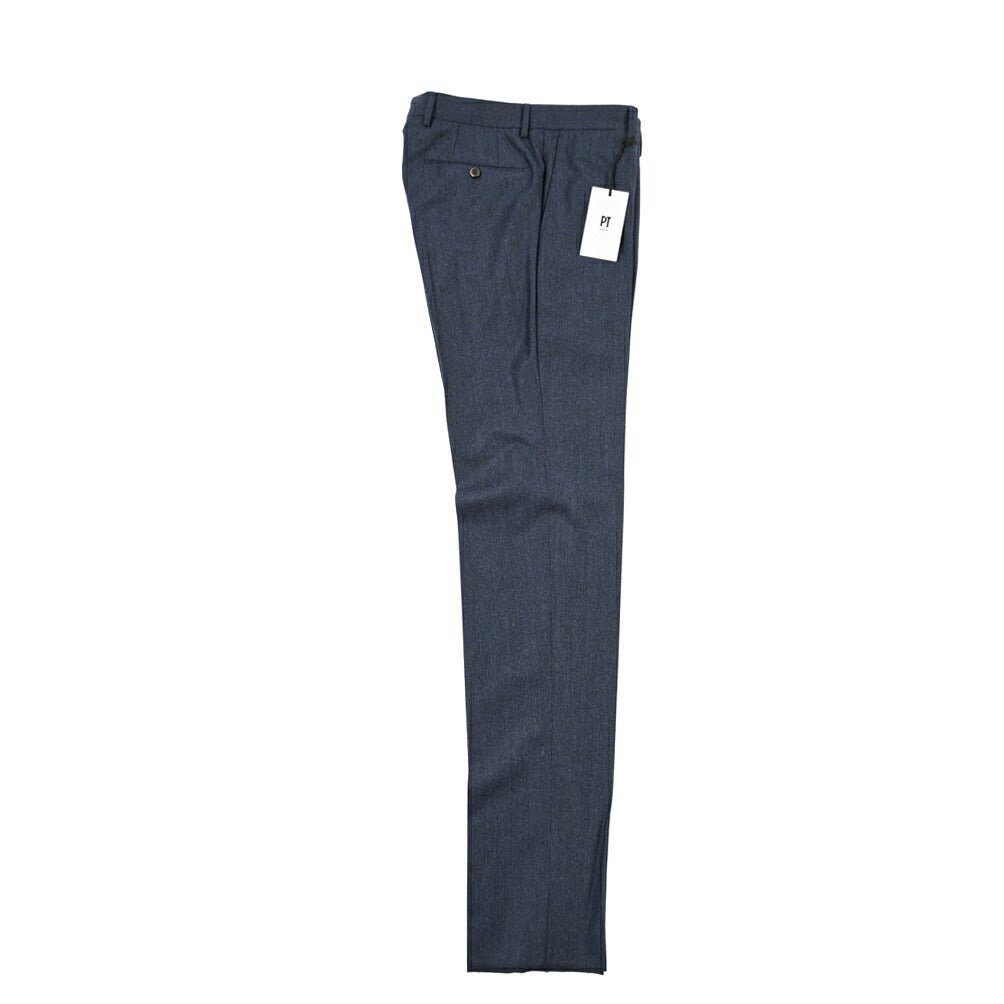 PT TORINO “SLIM FIT” SUPER 100's ヴァージンウール100% ノータックスラックス ネイビー 46 | GUARDAROBA MILANO OFFICIAL STORE